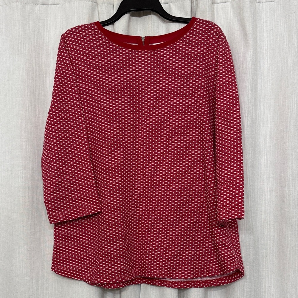 Kim Rogers Red White Polka Dot Tunic Top Shirt Sz XL